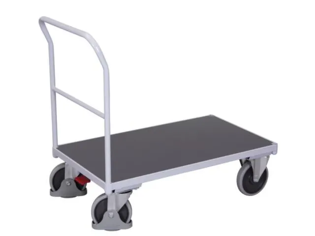 duwbeugelwagen,draagverm. 500kg,laadvl. LxB 1060x700mm,houtplaat