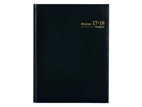 Agenda 2026-2027 Brepols Bretime Lima 16maanden 7dagen/2pagina's zwart