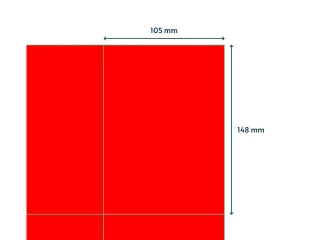 Gekleurde Etiketten 105x148mm Fluor Rood 42322 - 3