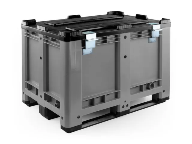 scharnierdeksel,PE,v. container met grote capaciteit inhoud 470l