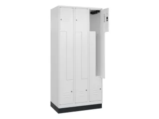 Z-garderobekast,HxBxD 1950x900x500mm,vak B 150/300mm,cil.-slot,sokkel - 2