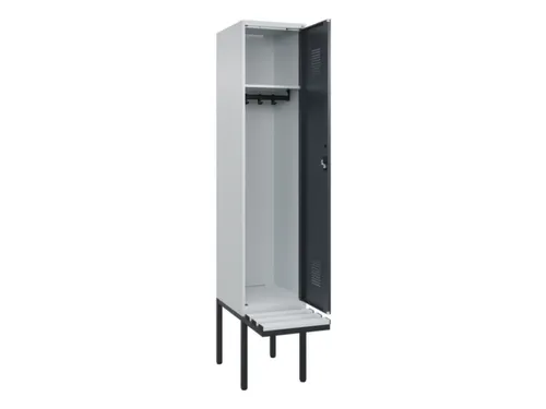 locker met bank,HxBxD 2120x400x815mm,1vak,vak B 400mm,cilinderslot