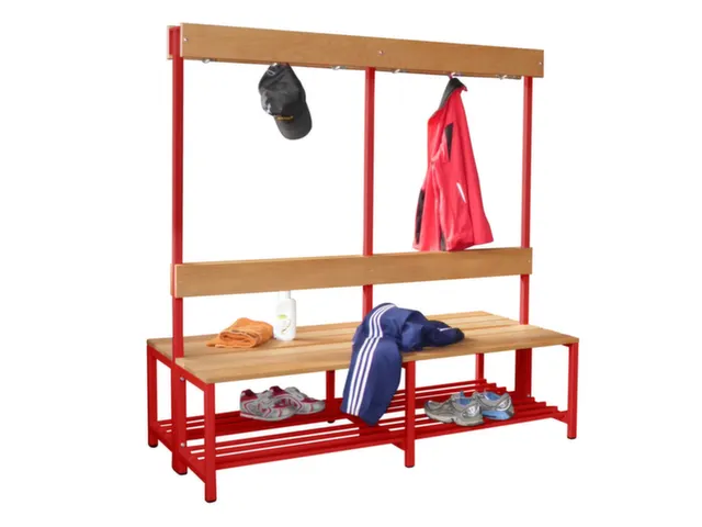 banc double,HxLxP 1600x1500x770mm,piètement RAL3000