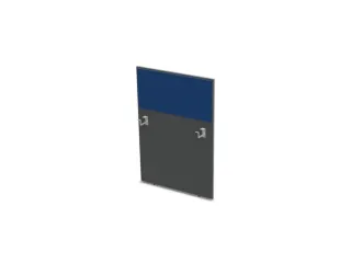 baliepaneel bureau aanbouw rechts MS-donkergrijs BN6016-blauw 800mm - 1