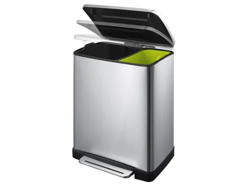 Pedaalemmer Afvalscheiding 46 Liter Mat Rvs