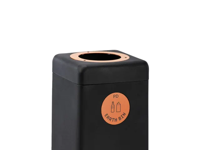 Afvalbak 60 liter EarthBin Zwart Oranje