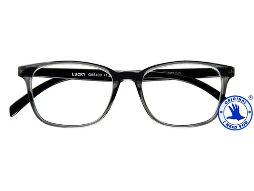 Leesbril I Need You +1.50 dpt Lucky grijs-zwart