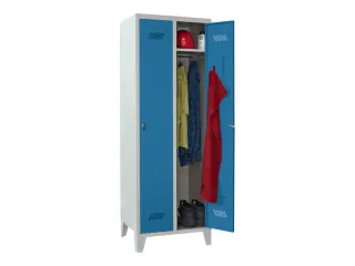 Garderobekast 1850x630x500mm 2 Vakken Klink Ral7035 Front Ral5012 - 4