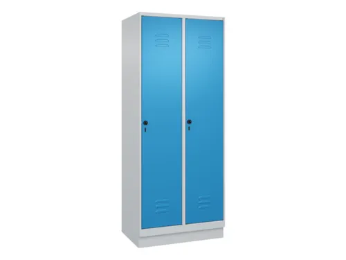 locker,HxBxD 1950x800x500mm,2vak,vak B 400mm,draaigrendel,sokkel