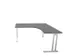 bureau in vrije vorm,HxBxD 740x1600x1600mm,vrije vorm,MS-donkergrijs