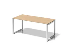 bureau,HxBxD 740x1800x800mm,blad esdoorn,sledeframe verkeerswit