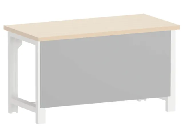 achterwandlijst,v. werkbank,HxBxD 662x2000x24mm,lichtgrijs