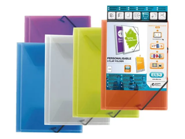 Elastomap Oxford Polyvision A4 incl. insteektas assorti polypropyleen