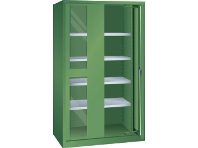 armoire à portes rétractables p. charges lourdes,laquage RAL6011