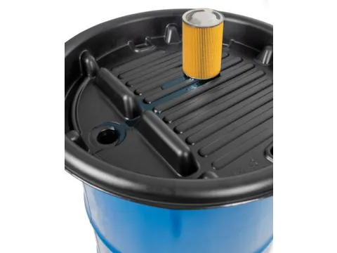 trechter,v. 200/220l vat,HxØ 120x704mm,uitloop-Ø 50mm,PE