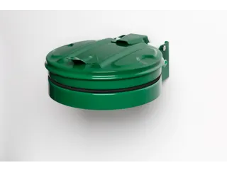 Afvalverzamelaar 120 Liter Wand Plaatstaal Met Deksel Groen - 1