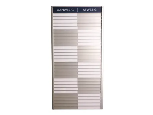 Menoor In-Uit bord 30 namen Aluminium Aanwezig/Afwezig Donkerblauw