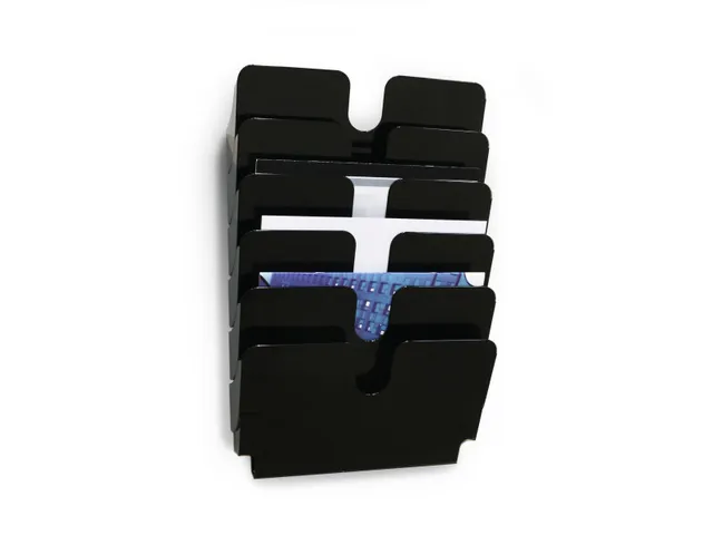 Wandfolderhouder Flexiplus 6 A4 LANDSCAPE Zwart