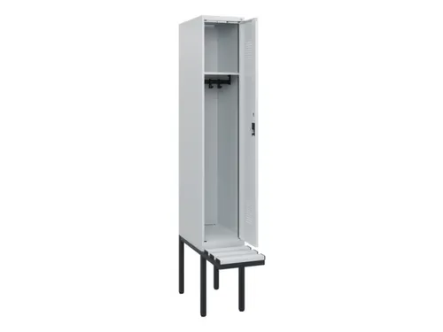 locker met bank,HxBxD 1950x300x815mm,1vak,vak B 300mm,cilinderslot