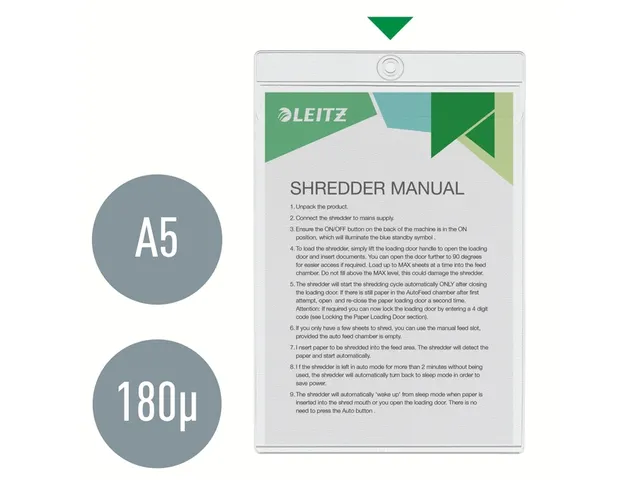 U-map Leitz 4095 A5 met ophangoog 0.20mm PVC transparant