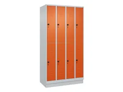 dubbeldekse locker,HxBxD 1950x1000x500mm,4x2vak.,vak B 250mm