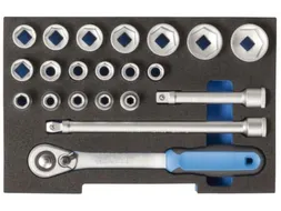 1100 CT1-19 Dopsleutelset 1/2 inch in 1/2 L-BOXX 136module