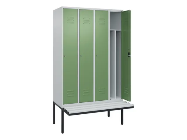 locker voor scheiding van kleding,HxBxD 2120x1200x815mm,4vak