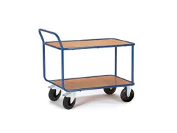 tafelwagen,draagverm. 500kg,2etage(s),laadvl. LxB 1200x800mm,houtetage