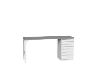 werkbank,HxBxD 930x2000x600mm,linoleumblad,2voeten/1container - 1