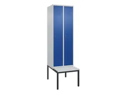 locker met bank,HxBxD 2120x600x815mm,2vak,vak B 300mm,cil.-slot