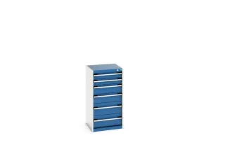 ladekast HxBxD 1000x525x525mm 6laden romp RAL7035 front RAL5010 - 7