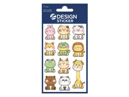 Glossy etiket Z-design Dieren , pakje à 1 vel