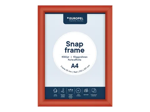 Kliklijst Europel A4 25mm rood