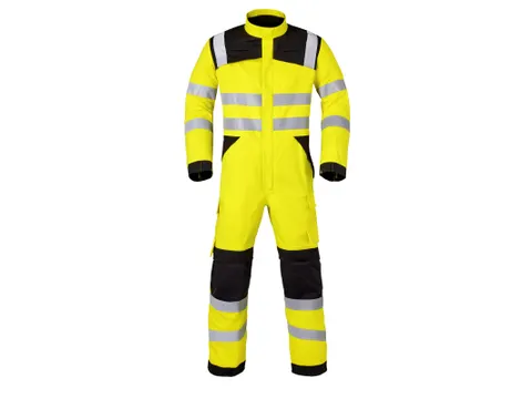 Havep 20435 coverall, houtskool/fluo geel, maat 62, per stuk
