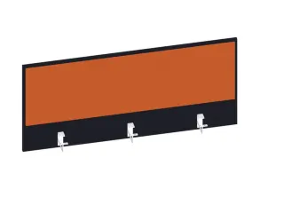 baliepaneel,v. bureau,aanbouw achter,B 1200mm,CC-zwart,BN3012-oranje - 1