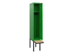 locker met bank,HxBxD 1950x300x815mm,1vak,vak B 300mm,cilinderslot