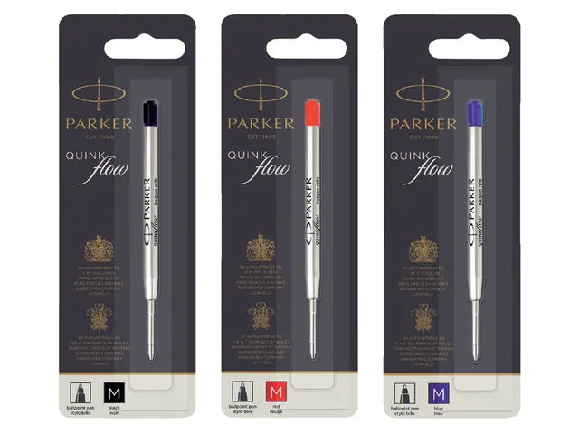 Balpenvulling Parker Quinkflow medium zwart blister à 1 stuk