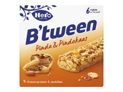 Tussendoortje Hero B'tween pinda&pindakaas 6pack reep 25gr