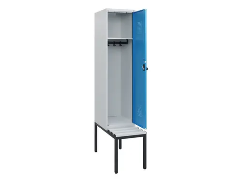locker met bank,HxBxD 1950x400x815mm,1vak,vak B 400mm,draaigrendel