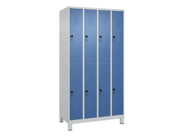 dubbeldekse locker,HxBxD 1950x1000x500mm,4x2vak.,vak B 250mm
