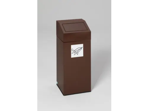 Afvalverzamelaar 45 liter HxBxD 790x320x320mm sticker restafval Grijs