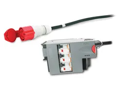 Stroomverdelingsmodule 3-polig 5-draads RCD 32A 30mA IEC309 320CM