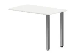 aanbouwtafel,i.h.v.,HxBxD 720-840x1000x600mm,2voeten verchroomd,Bl-wit