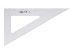 équerre M+R 60gr 25cm plastique gris fumée