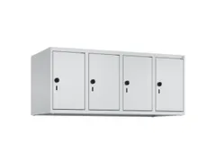 opzetkast,v. locker,4vak.,vak B 300mm,HxBxD 500x1200x500mm,vleugeldeur
