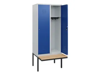 locker met bank,HxBxD 1950x800x815mm,2vak,vak B 400mm,cil.-slot - 2