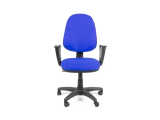 Bureaustoel EN1335 Linea Tiger 01 blauw/blauw met armleuning - 2