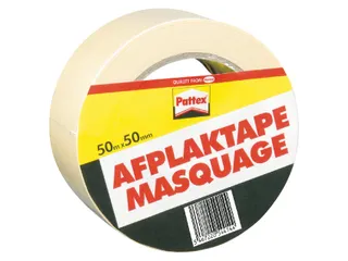 Afplaktape Pattex 50mmx50m creme - 1