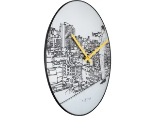 Wandklok NeXtime Trumpet City Ø 40cm - 3