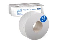 Scott 8614 ESSENTIAL toiletpapier jumbo 2-laags Pak a 12 Rol